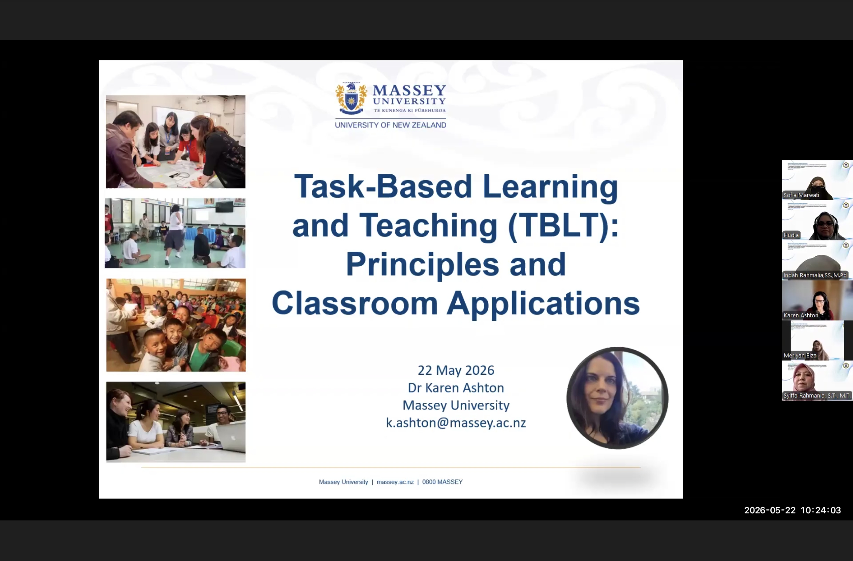 Workshop with Prof. Karen Ashton from Massey University